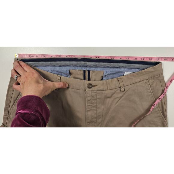 40x31 Bugatti khaki chino preppy casual dress pants neutral European designer - Picture 7 of 10